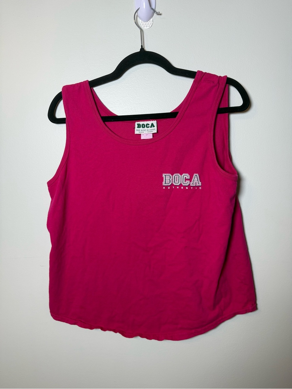 BOCA ATHLETIC | Y2K Cotton Logo Tank Size M